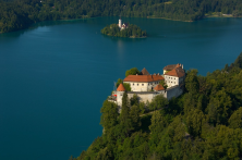 Bled Castle above the lake